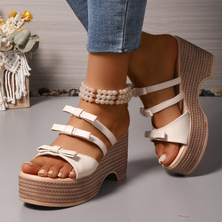Damen Wedge-Pantoletten mit modischen Riemen und komfortablem Fußbett Stalluxe