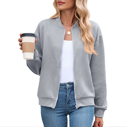 Damen lässige Strickjacke mit strukturiertem Muster und praktischen Taschen Stalluxe