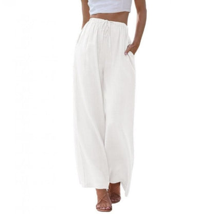 Damen Weite Palazzo-Hose mit elastischem Bund und seitlichen Taschen Stalluxe