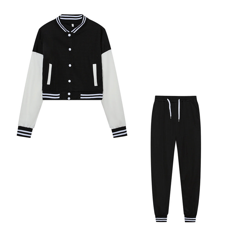 Damen Cozy Cropped Hoodie und Jogginghose Set Stalluxe
