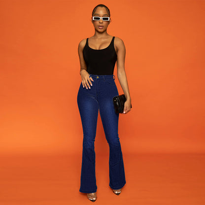 Damen Bootcut Jeans mit hohem Taillenschnitt und komfortabler Passform Stalluxe