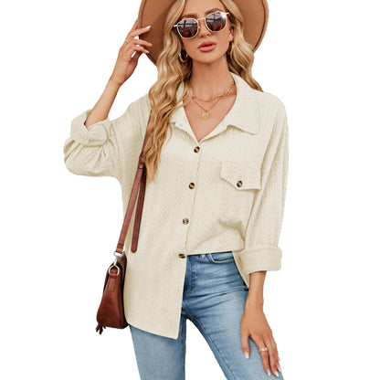 Damen lässige Overshirt mit strukturiertem Design Stalluxe
