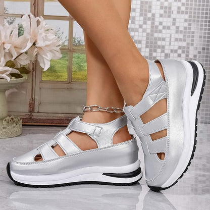 Damen Komfortable Sandalen mit atmungsaktiver Oberflächenstruktur und dämpfender Sohle Stalluxe