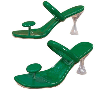Damen elegante Sandalen mit transparentem Absatz und modischem Design Stalluxe