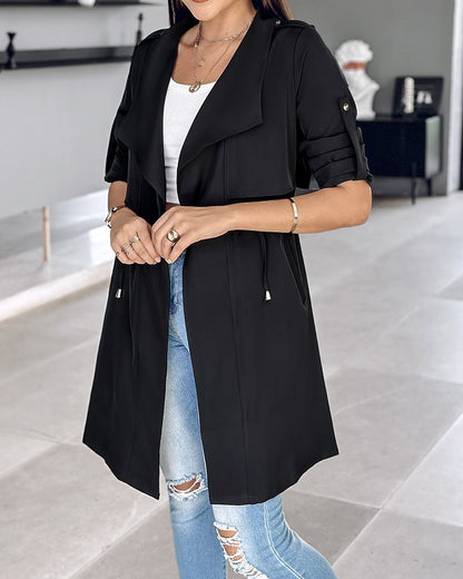 Damen Chiffoneroverall mit lässigem Schnitt und modernem Gürtel Stalluxe
