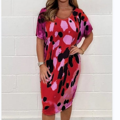 Damen Midikleid mit modernem Animal-Print und weichem Stretchmaterial Stalluxe