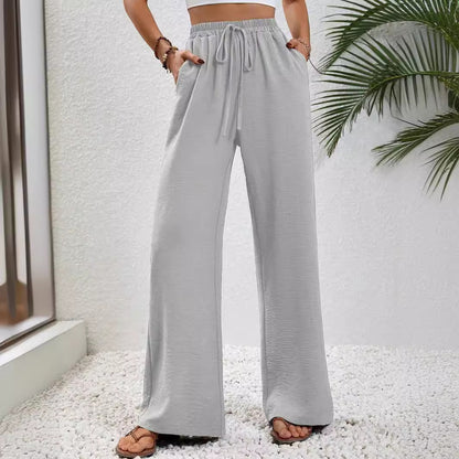 Damen Weite Freizeit-Hose mit elastischem Bund und praktischen Taschen Stalluxe