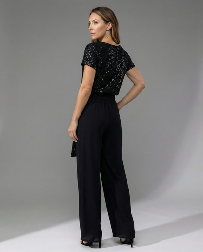 Stalluxe | Glitzer Jumpsuit Damen Elegant