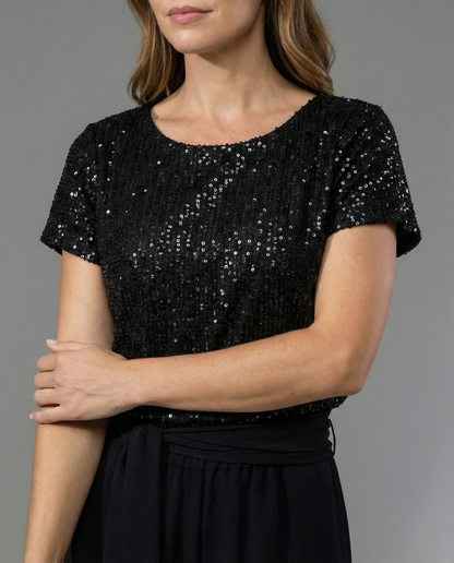 Stalluxe | Glitzer Jumpsuit Damen Elegant