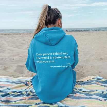 Stalluxe | Liebe Person hinter mir Unisex Hoodie Blau