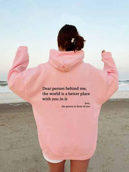 Stalluxe | Liebe Person hinter mir Unisex Hoodie Rosa