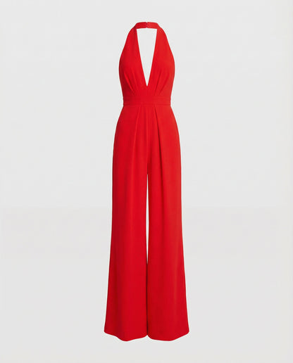 Stalluxe | Eleganter Damen Lang-Jumpsuit Rot