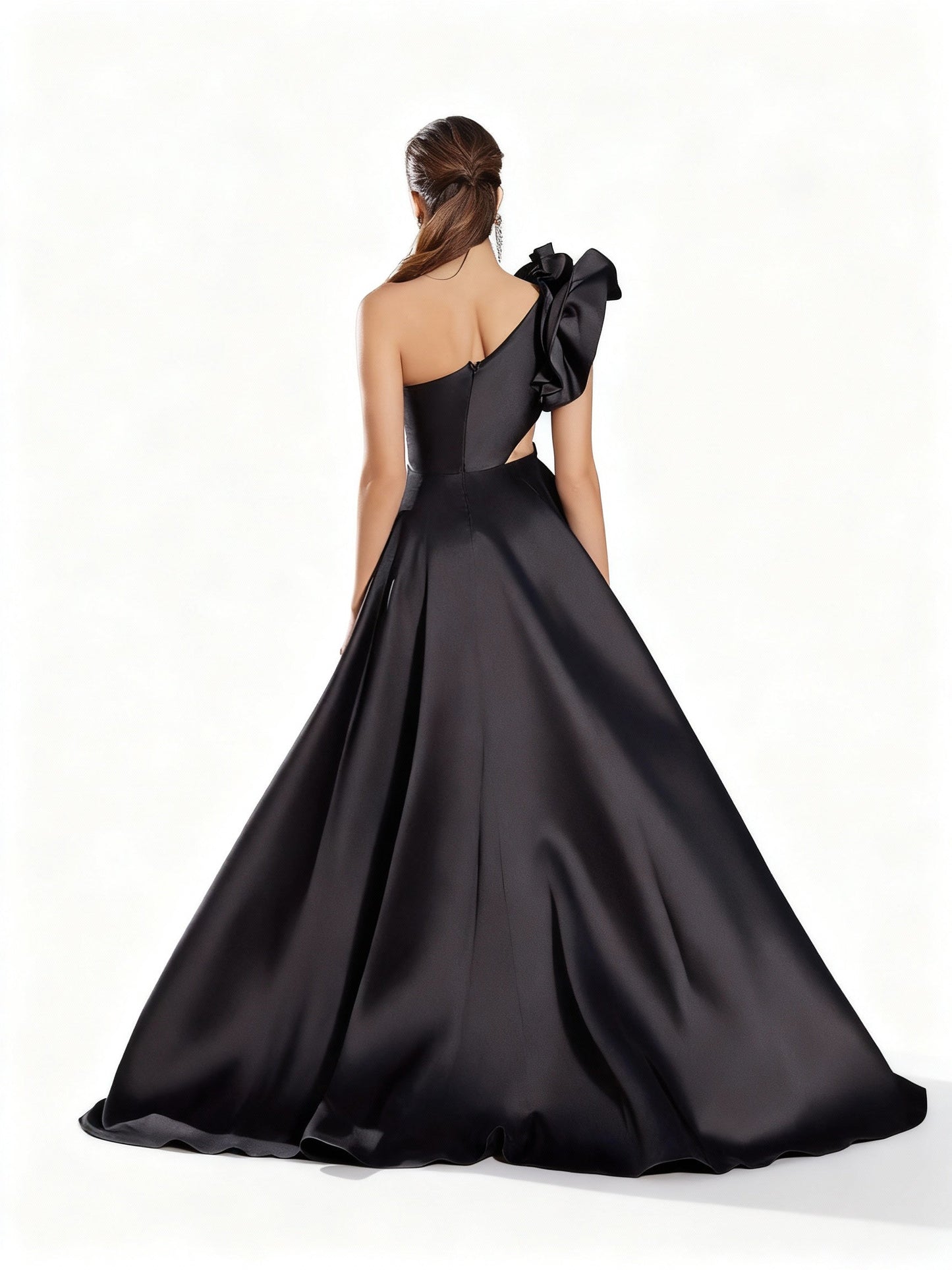 Stalluxe | Kleid mit Einer Schulter und Diamantknöpfen M