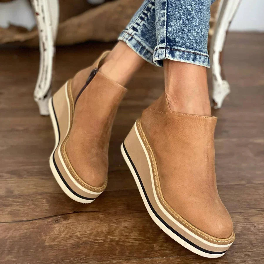 Stalluxe | Orthopädische Damen-Stiefeletten Khaki