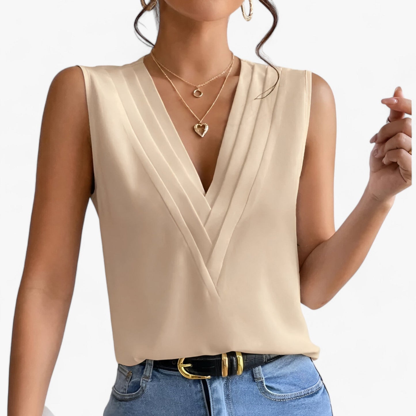 Stalluxe | Ärmellose Bluse - Für mühelosen Komfort Khaki