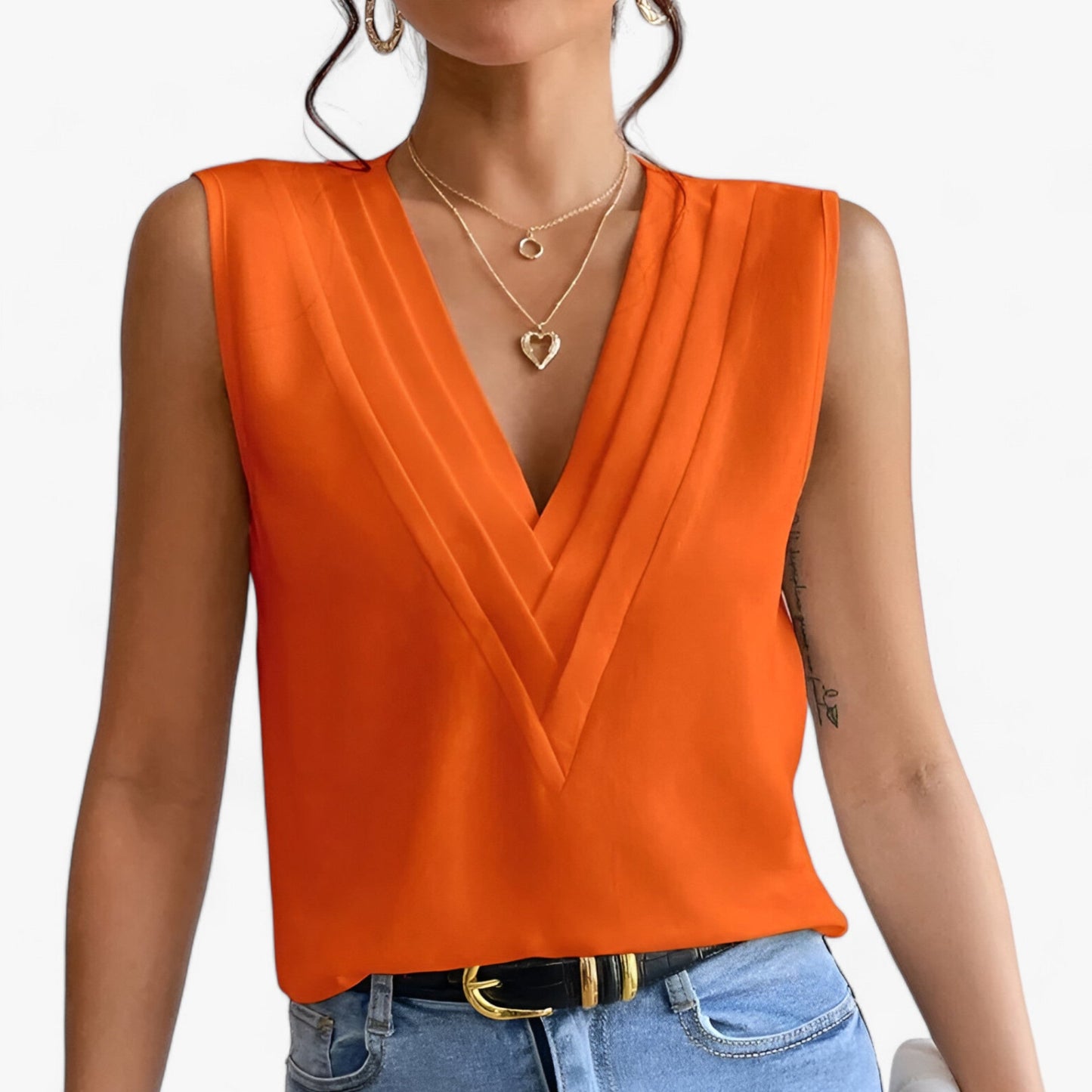 Stalluxe | Ärmellose Bluse - Für mühelosen Komfort Orange