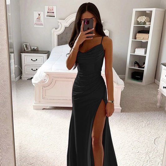 Damen Elegantes Raffung Abendkleid Stalluxe